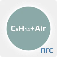 ПГС ГСО 1 разряд гексан (С6Н14) 0,45% в воздухе (air.) в стальном баллоне 5 л. вентиль латунь.